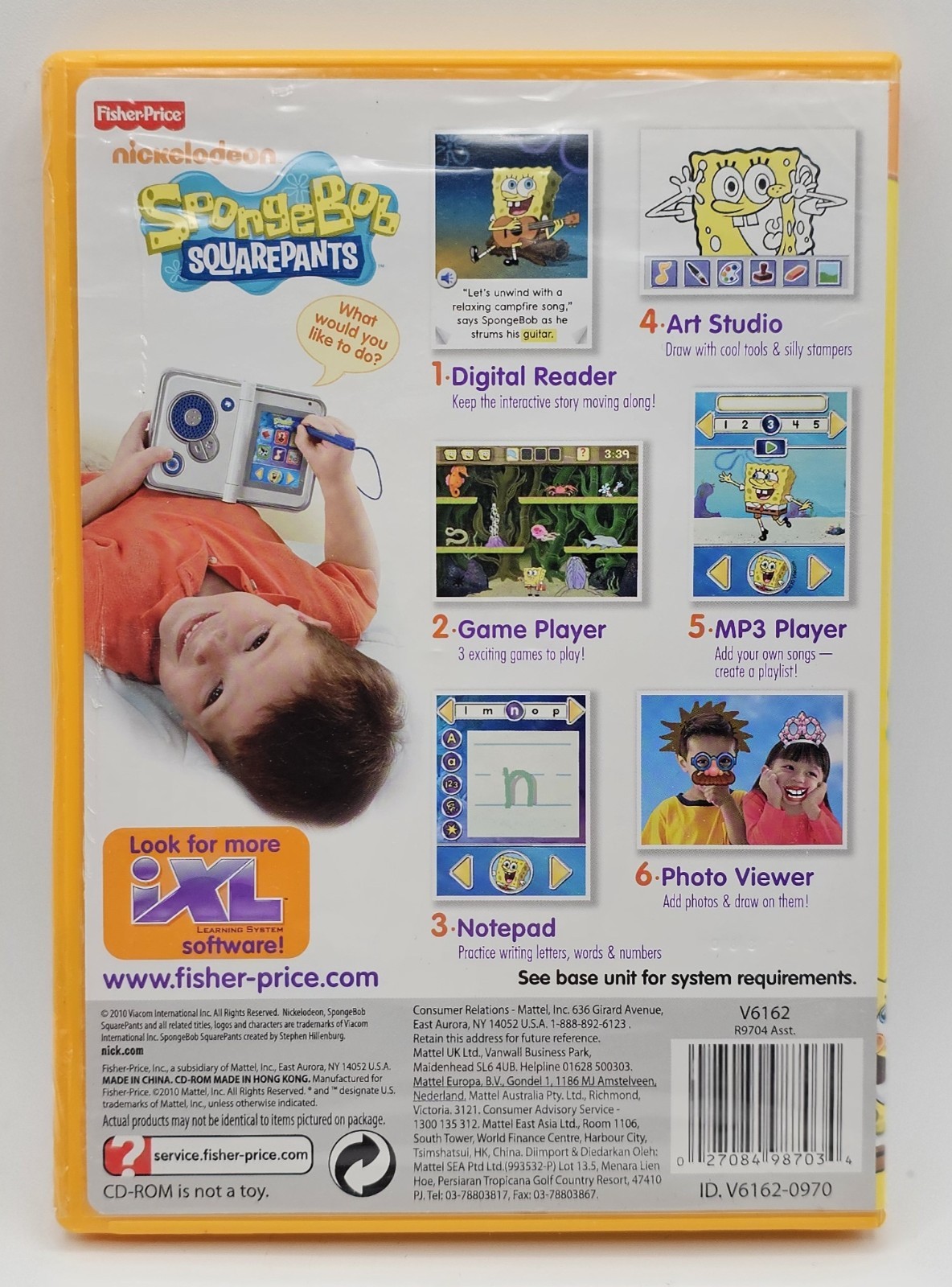 Fisher‑Price iXL Nickelodeon SpongeBob SquarePants Learning System CD 3–7 Years