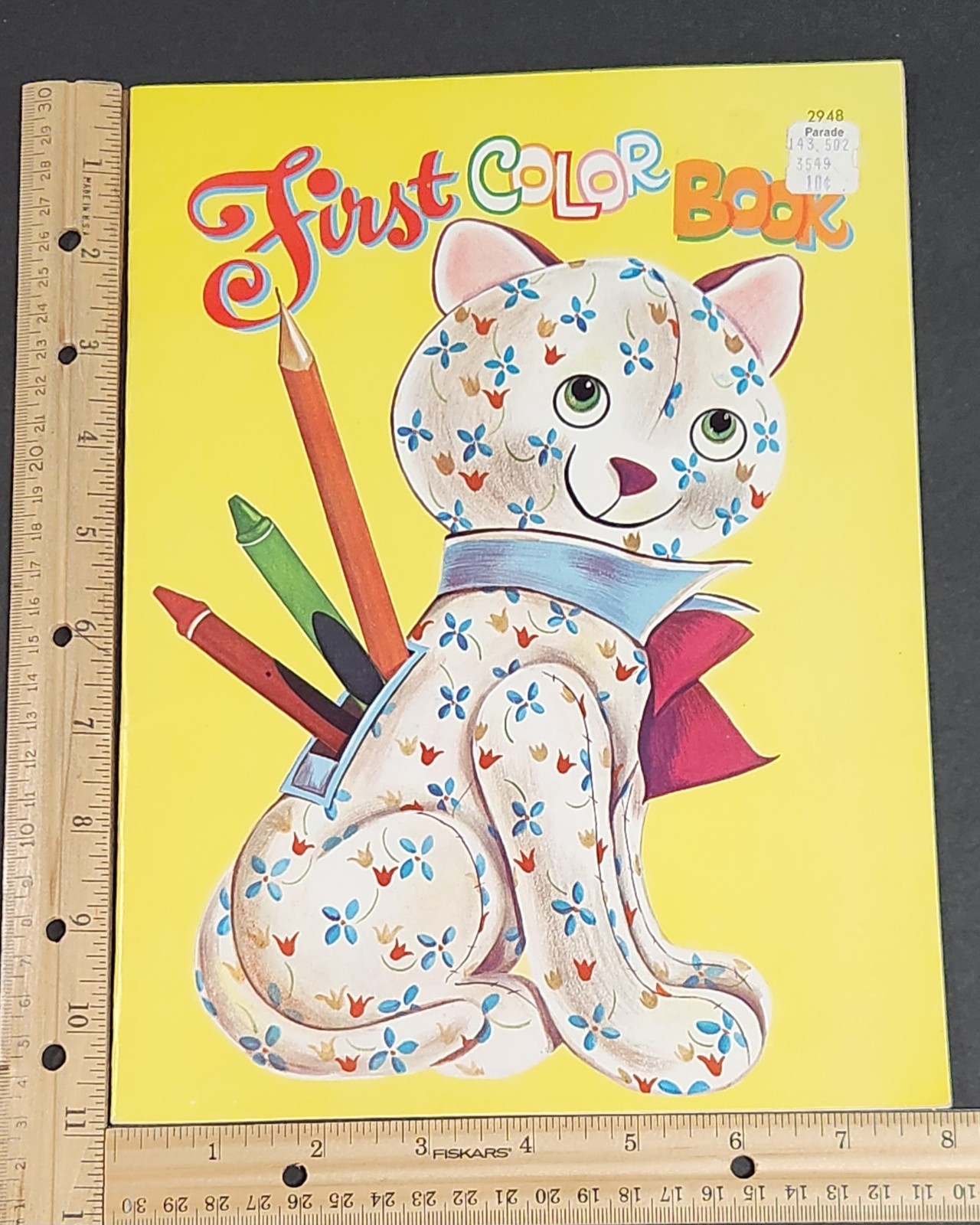3 Vintage 1967 Coloring Books: Mother Goose, What-If Zoo & First Color Book