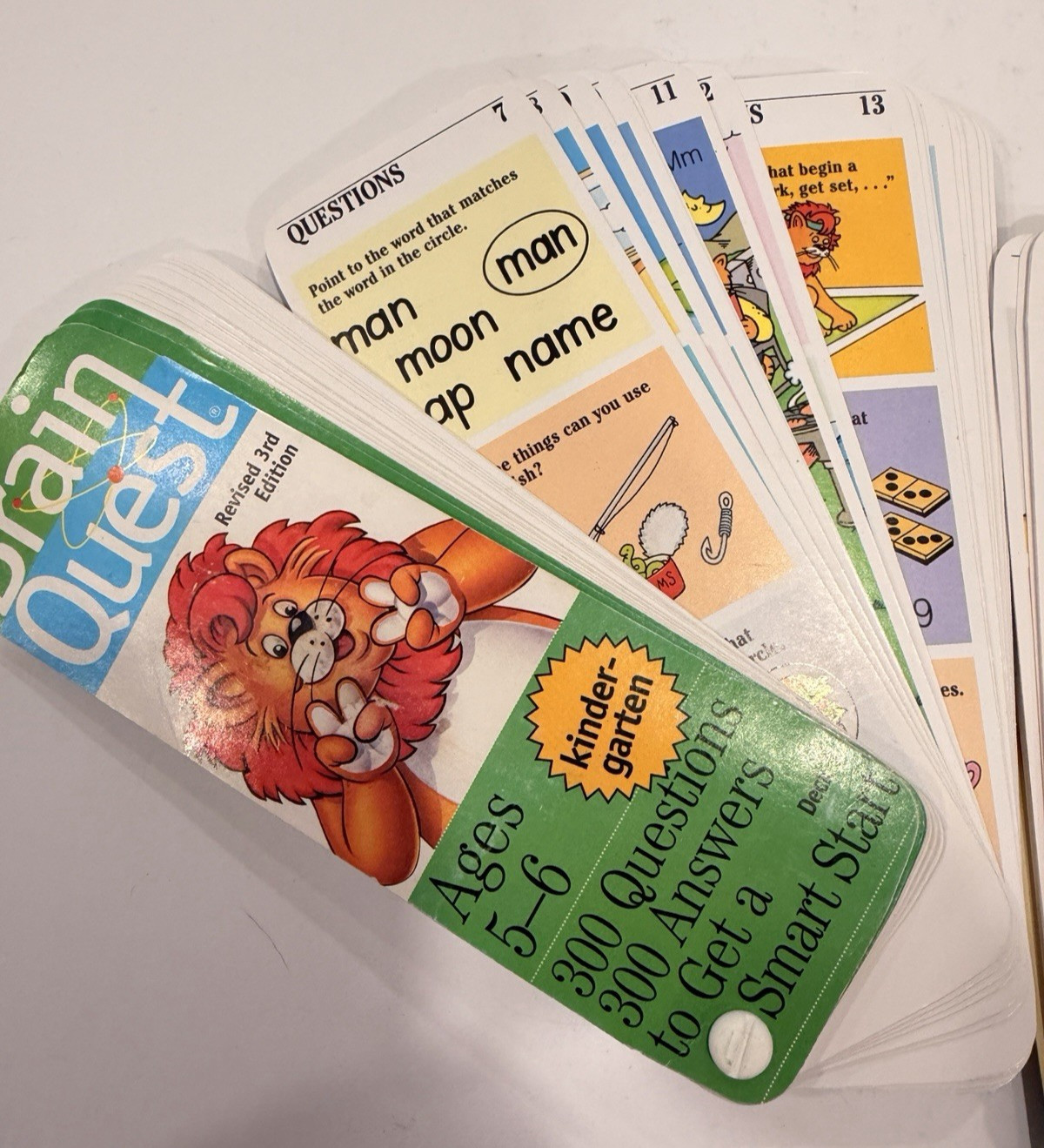 Brain Quest Kindergarten Revised 3rd Edition Decks 1 & 2 Ages 5-6 300 Questions
