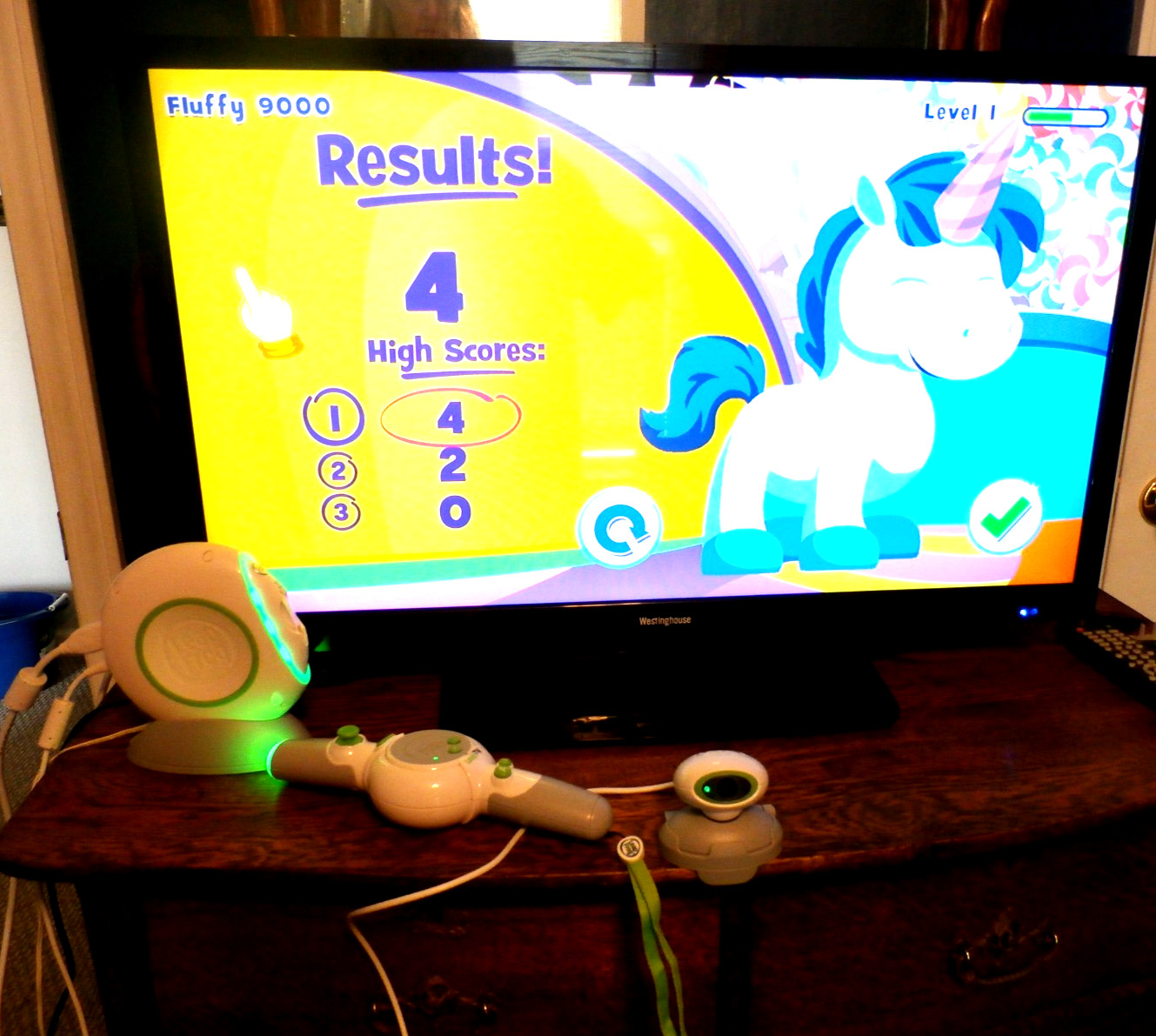 LeapFrog LeapTV Educational Video Gaming System Learning Console with 2 games