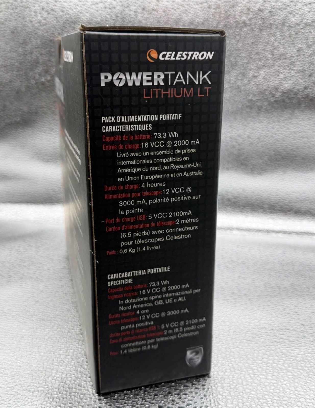 CELESTRON [18763] PORTABLE POWERTANK 12V LITHIUM LT TELESCOPE BATTERY