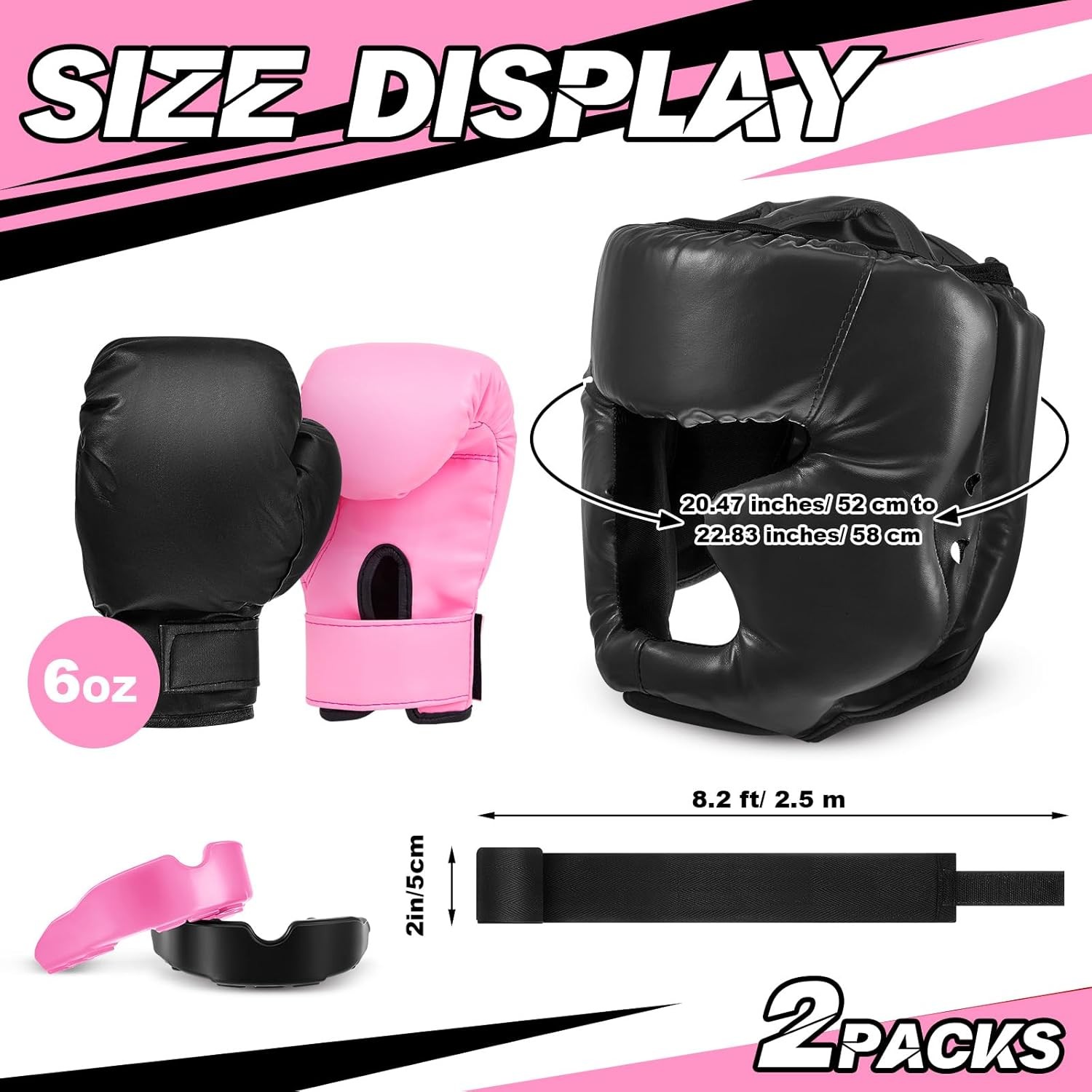 Kanayu 12 Pcs Kids Boxing Equipment Set for Beginners Ages 6-18 Years Includi…