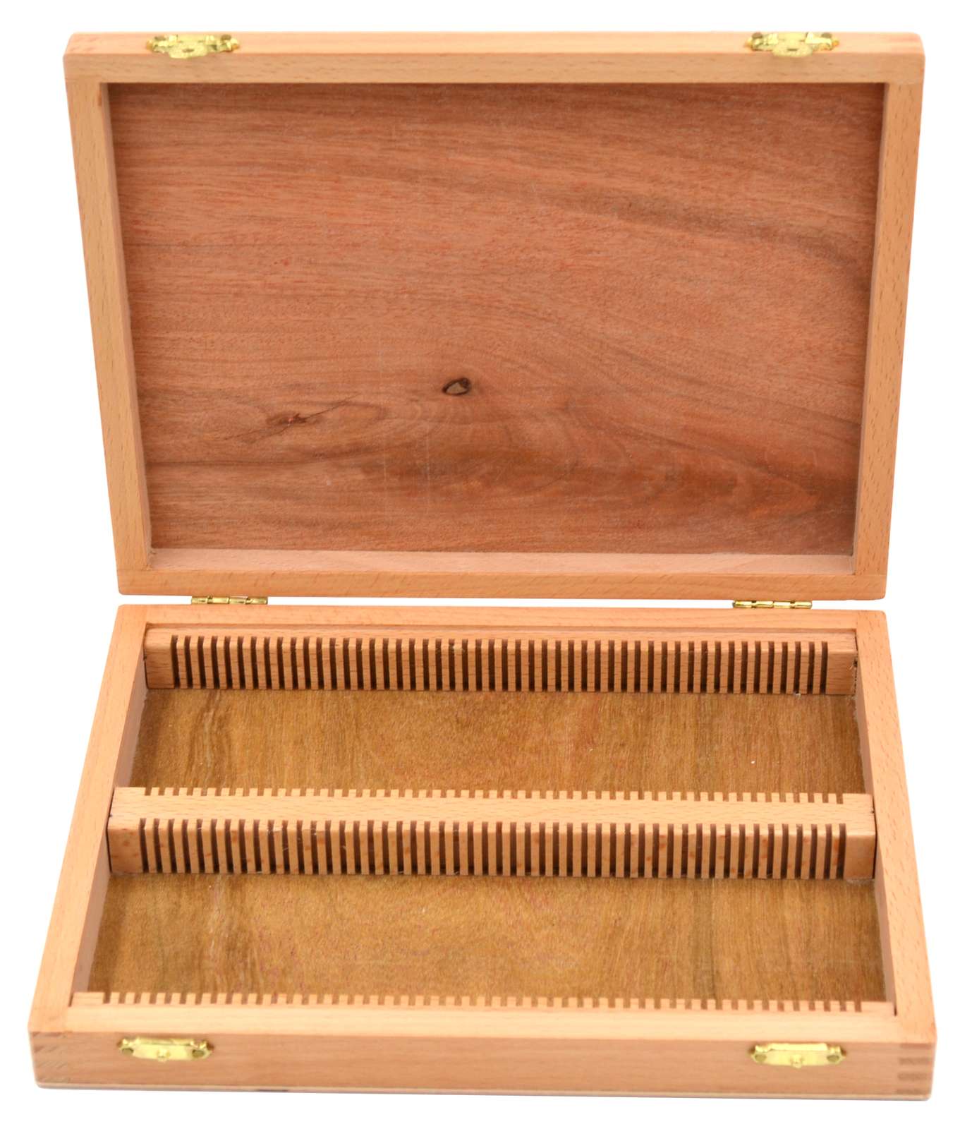 Wooden Slide Box for 100 slides, with Latches- Fits 75x25mm Slides