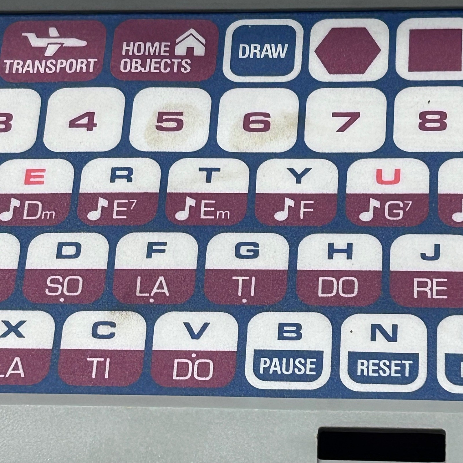 Vtg VTECH precomputer 1000 junior rare 1990 gray red works no discs pre computer