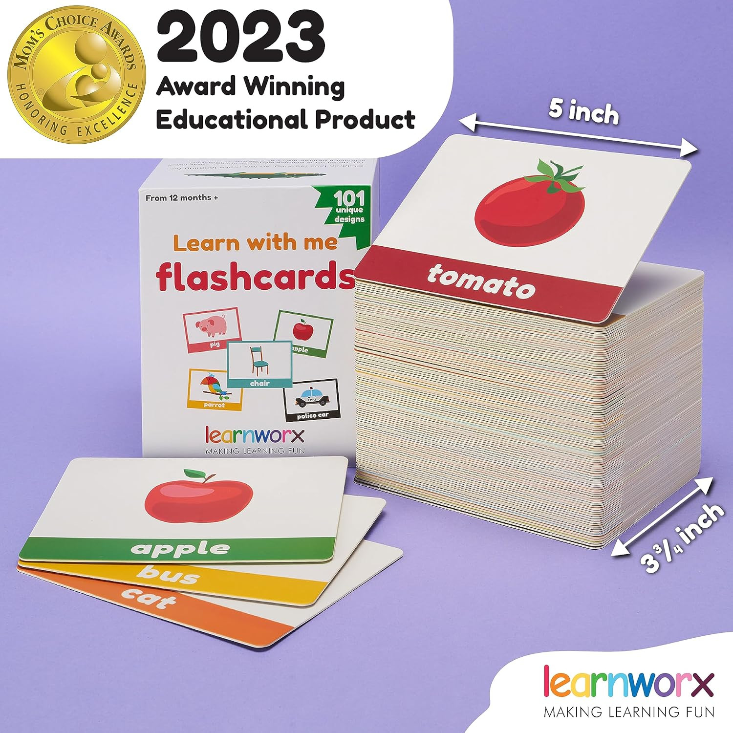101 Baby Flash Cards for Toddlers 1-3 | Award Winning First Words Toddler Flash