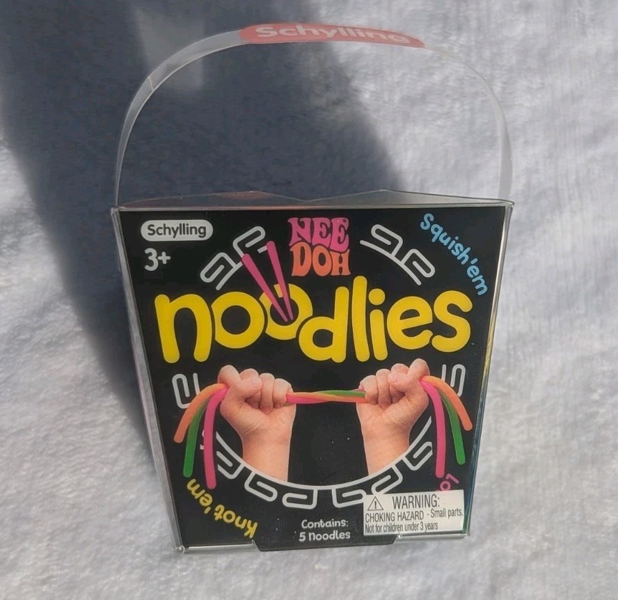 NeeDoh Noodlies – 5 different colored stretchy noodles – Schylling – Brand New