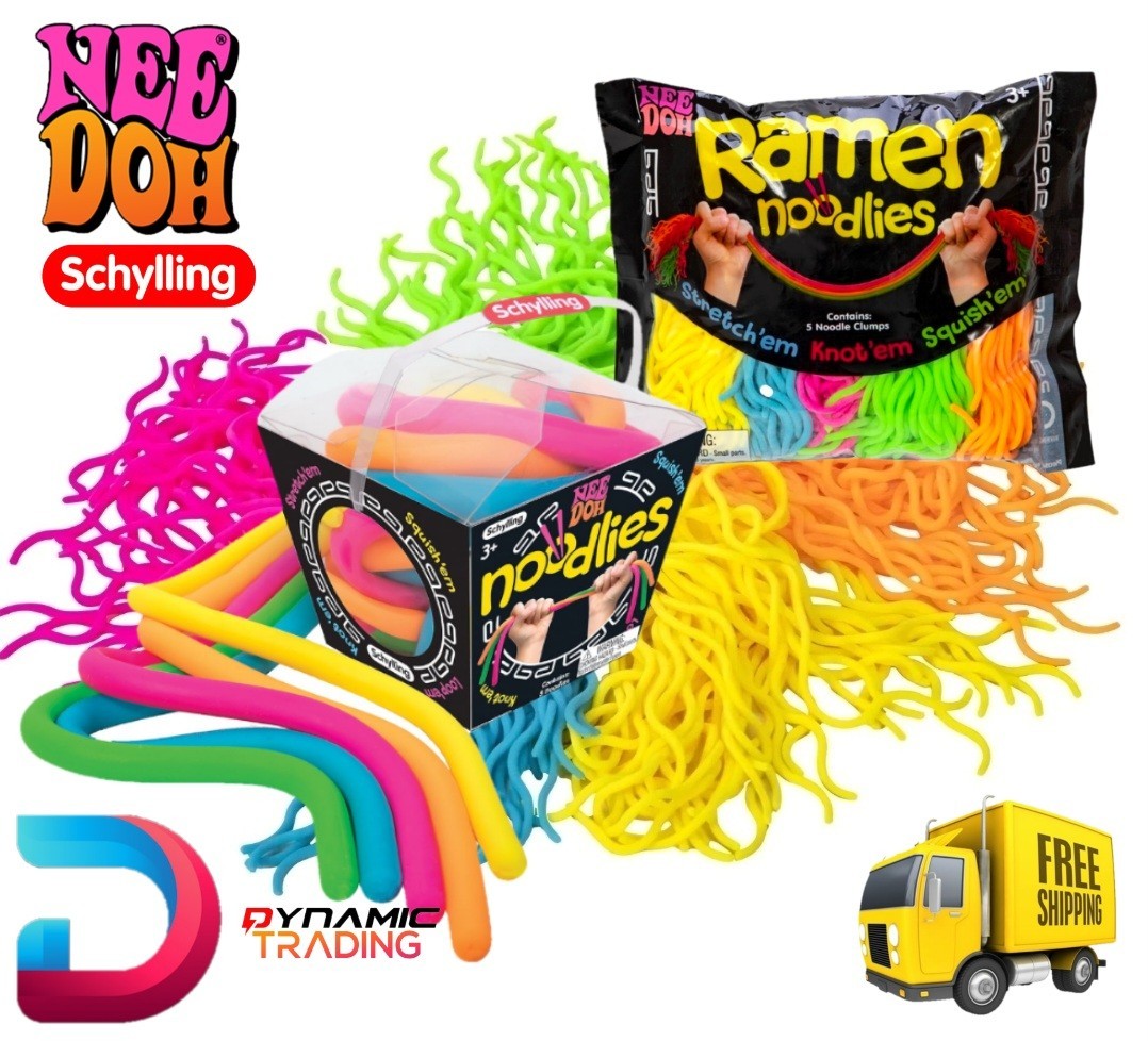 NeeDoh Ramen Noodlies Bundle Set Nee Doh Sensory Fidget Squishy Noodles Toy NEW