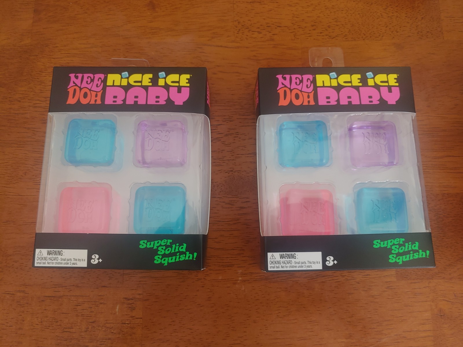 2 NeeDoh Nice Ice Baby 4 Pack of Nice Cubes Sensory Stress Toy By Schylling New