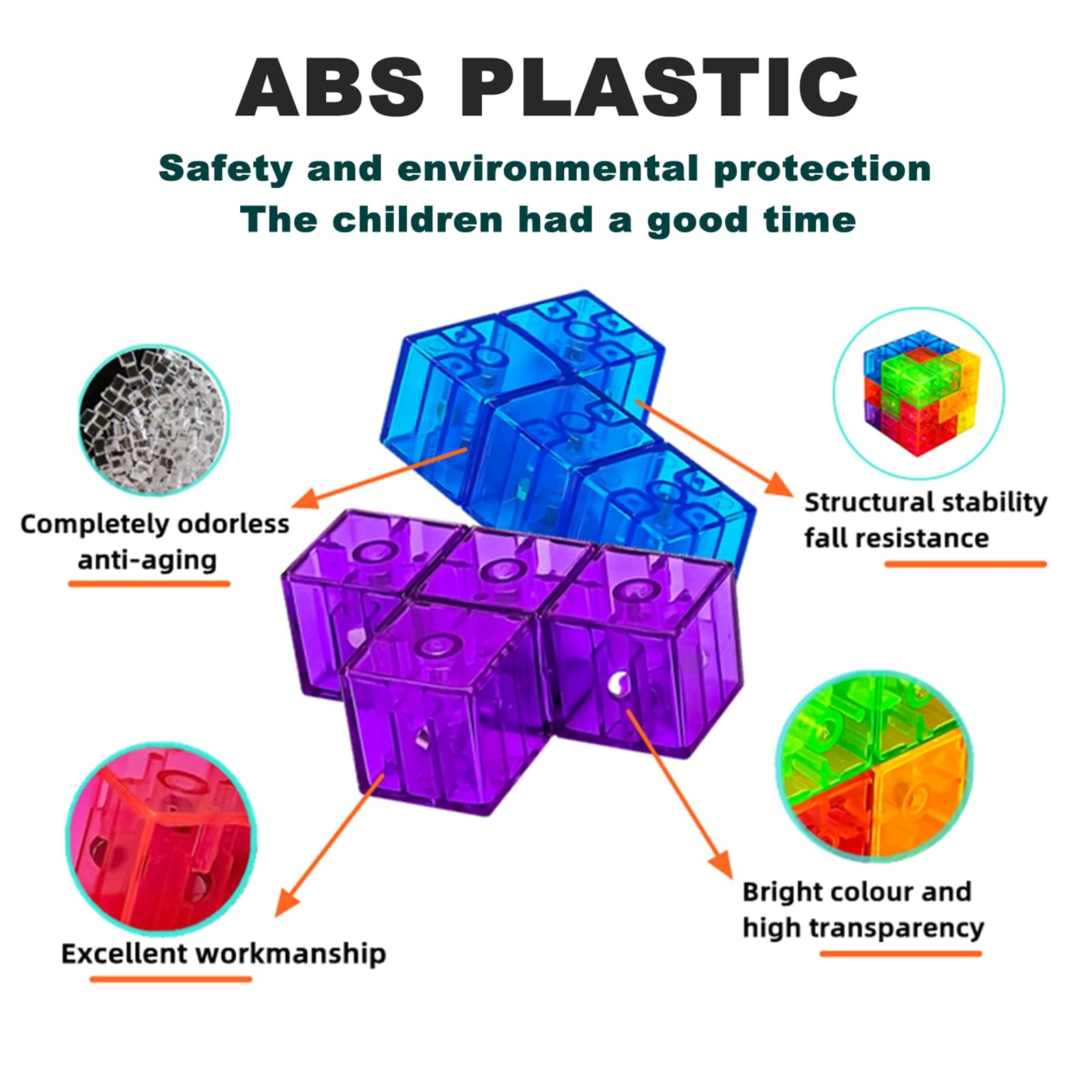 3D Magnetic Building Blocks Magic Cube Geometric Puzzle Fidget Toy Gift Set