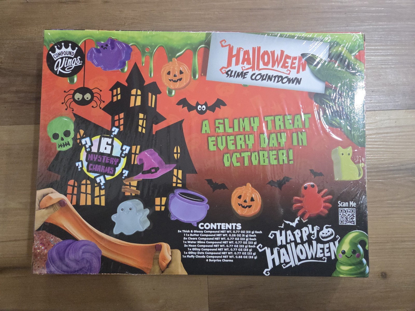 Compound Kings Halloween Slime Countdown Calendar Toy 31 Doors Unisex Age 4+