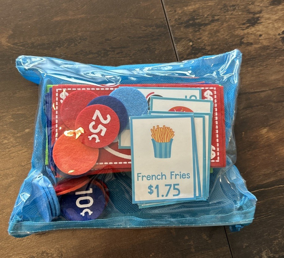 Horizon Group Pretend Play Lot of Felt Money And Coins-3 Complete Sets!!!