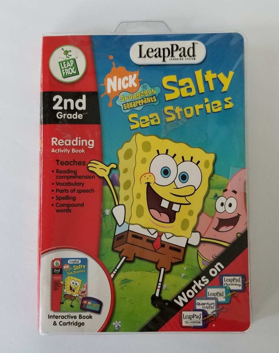 LeapFrog LeapPad Spongebob Squarepants Salty Sea Stories Storybook & Cartridge