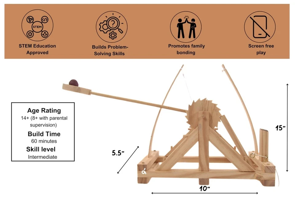 PATHFINDERS STEM kit Leonardo Da Vinci Catapult Trebuchet Engineering box damage