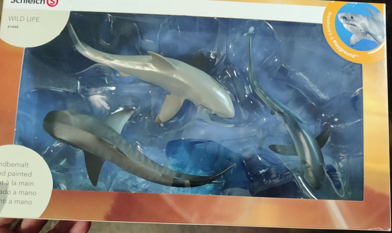 NEW SCHLEICH 41448 Shark Boxed Set – Sea Ocean Animals – RETIRED Factory Sealed