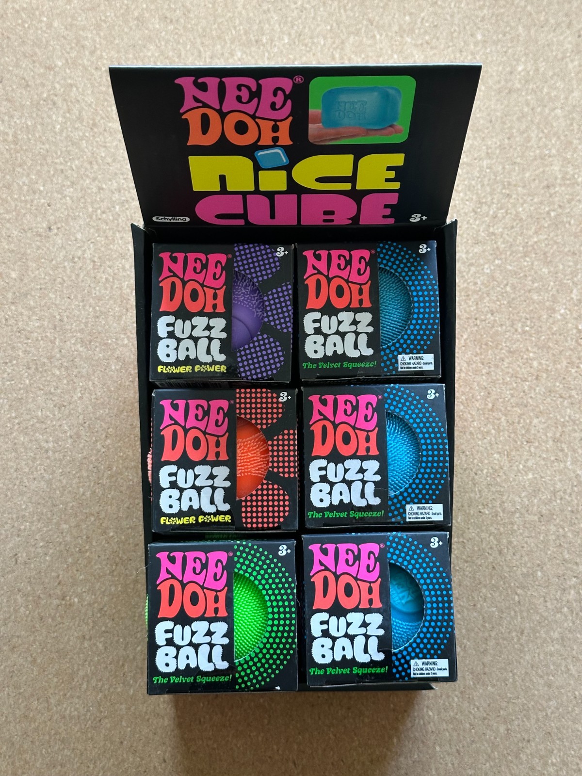 Lot of 12 – New Sealed Needoh Bundle – Fuzz Ball + Nice Cube – Fast Shipping