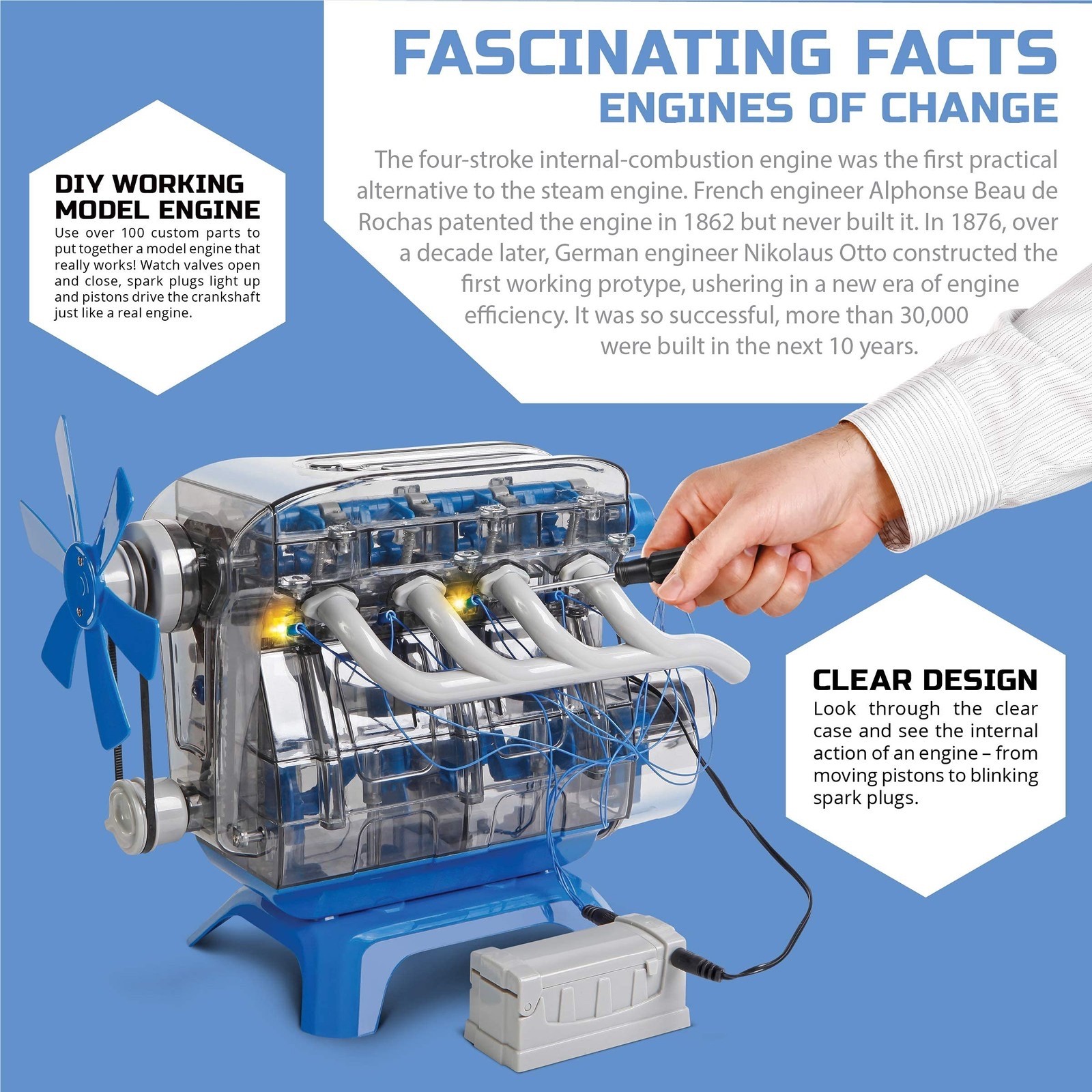 NEW Discovery MINDBLOWN Model Engine Building Kit for kids – perfect STEM gift!