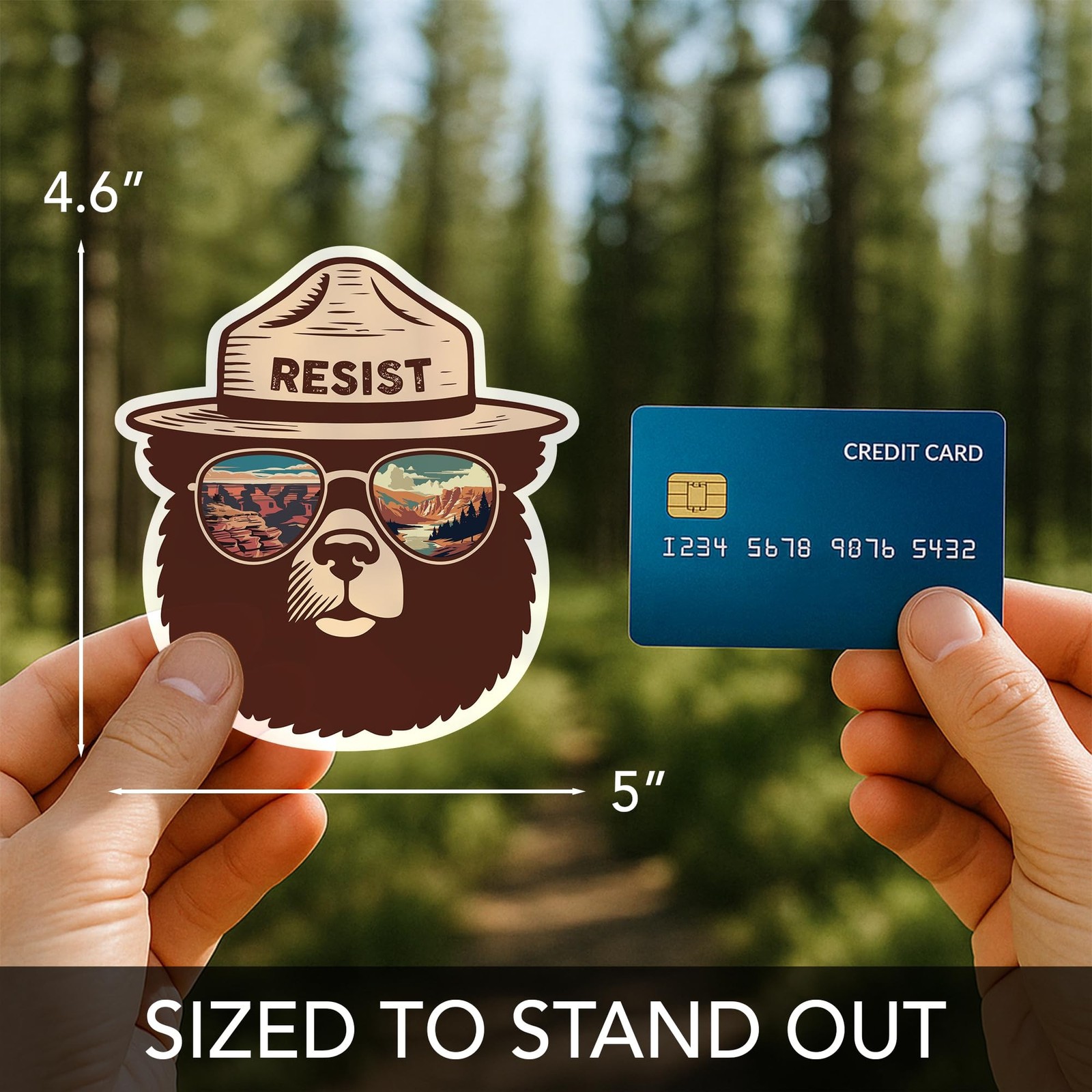 Funny Smokey The Bear Sticker, Smokey The Bear Resist Bumper Stickers for Car…