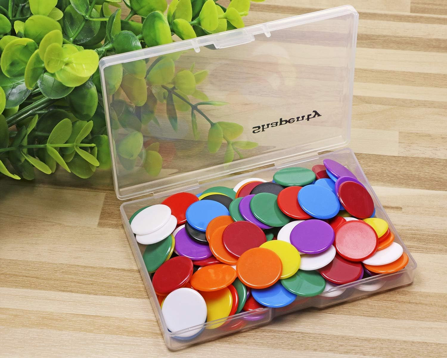Shapenty 3/4Inch / 19Mm Small Plastic Learning Counters Disks Chip Counting Disc