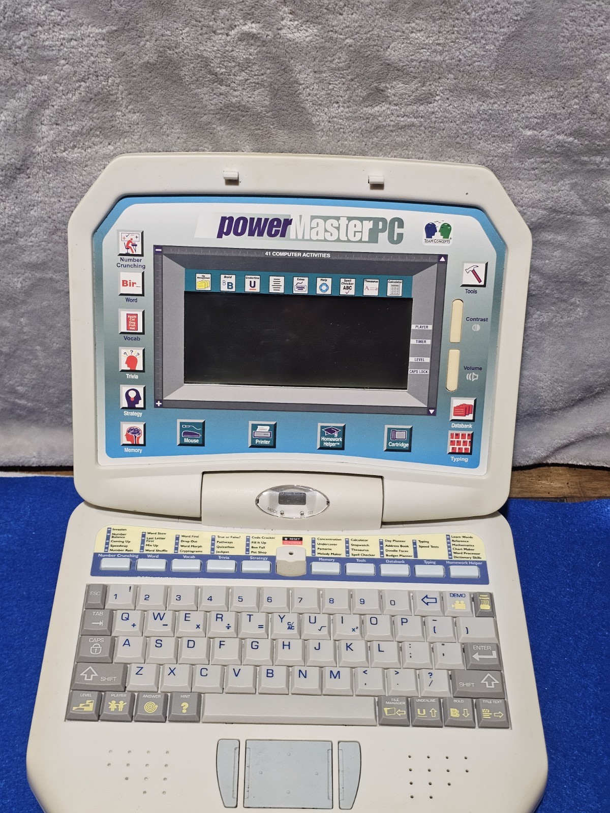 Power Master PC Kids Educational Laptop 41 Activities Tested Works Missing AC…