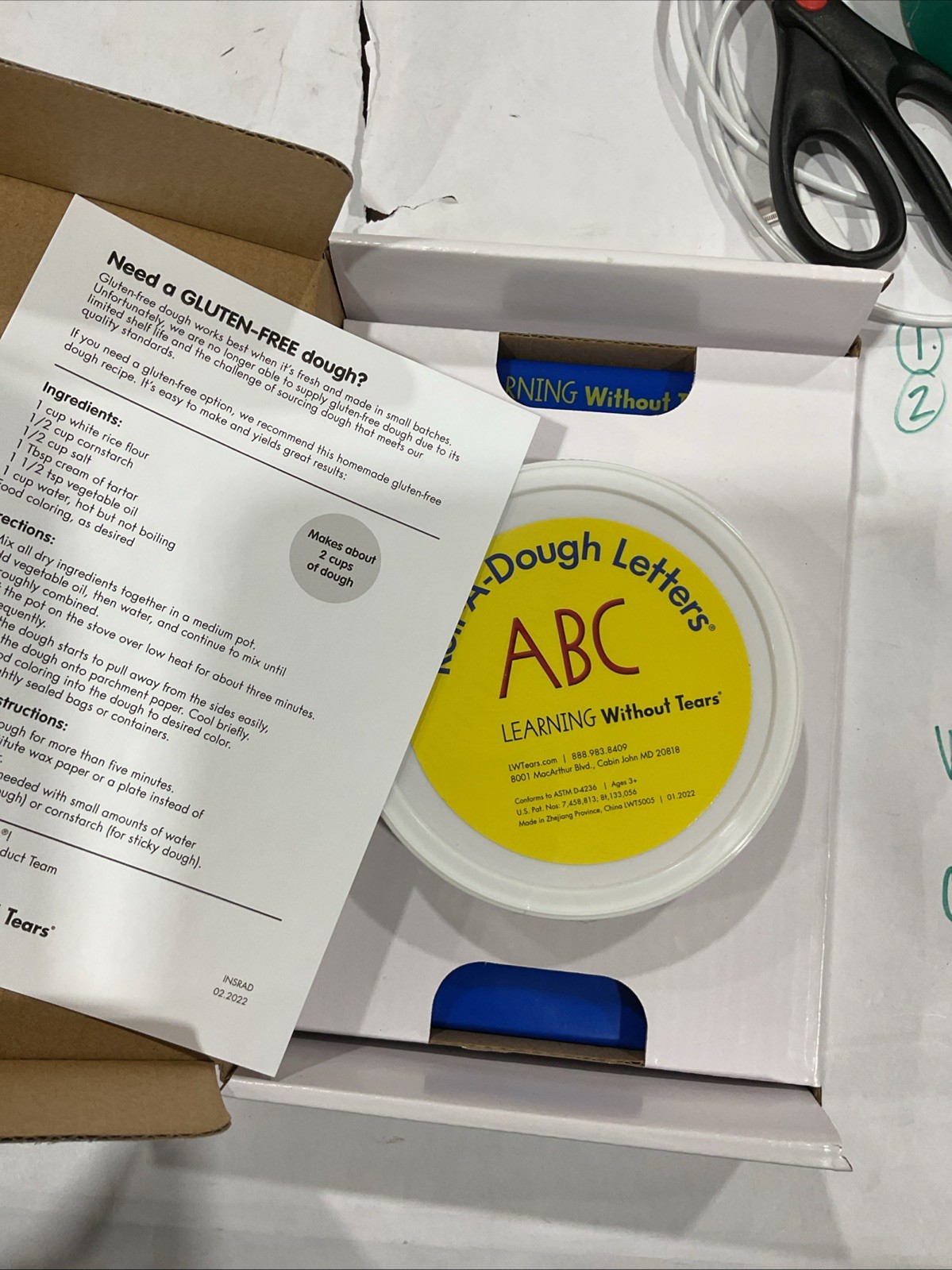 ROLL A DOUGH LETTERS, NUMBERS & TRAY Dough Handwriting Without Tears Learning