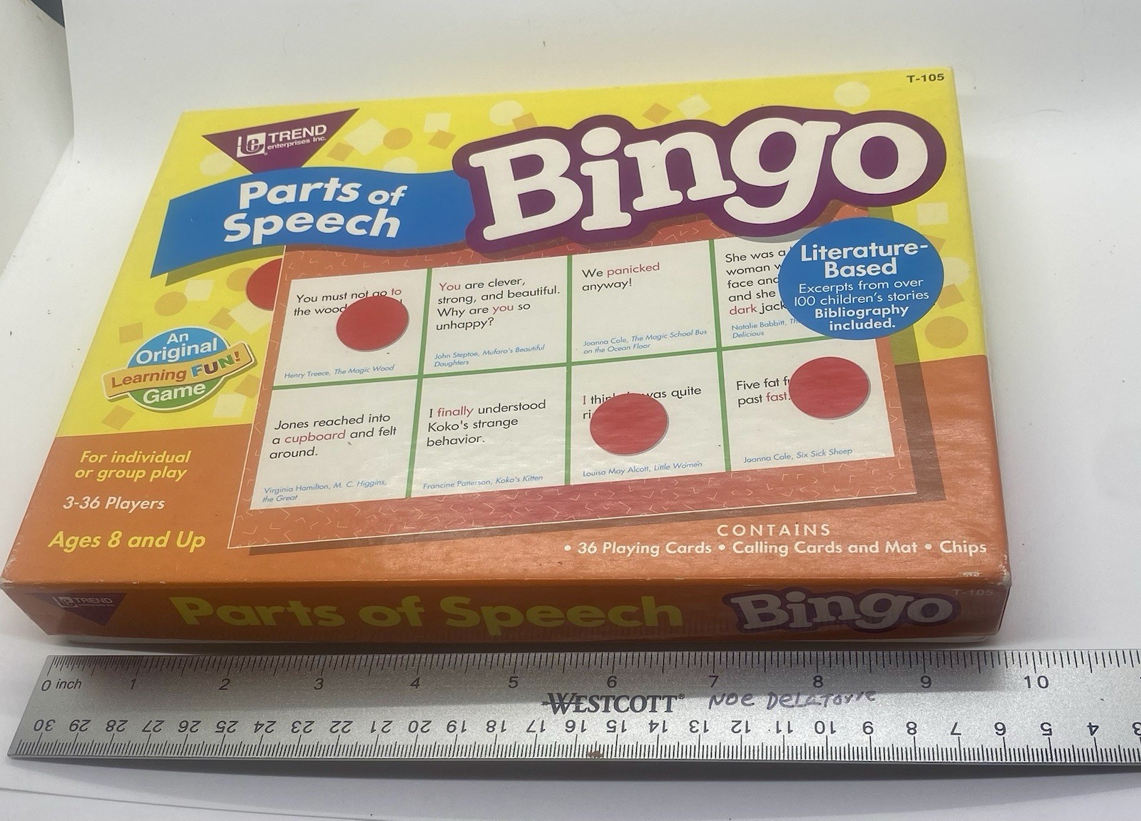TREND Parts of Speech Bingo Homeschool Teacher Resource English Literature Game