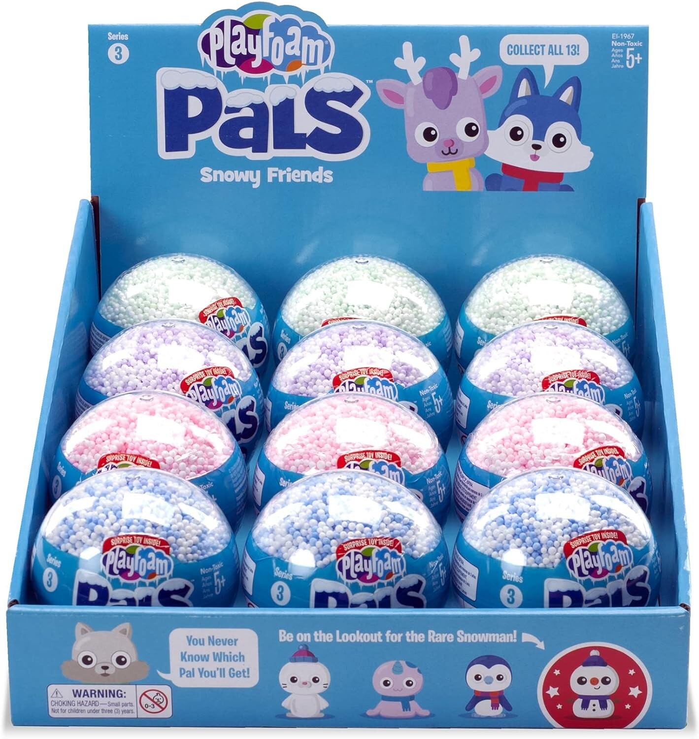 Playfoam Pals Snowy Friends, Party Pack of 12, Sensory, Shaping Fun, Ages 3+ New