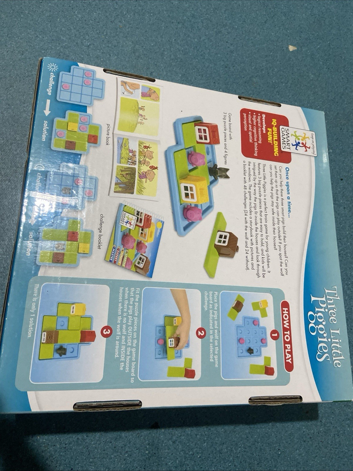 Smart Games *Three Little Piggies* Board Game Plus Picture Book! 48 Challenge