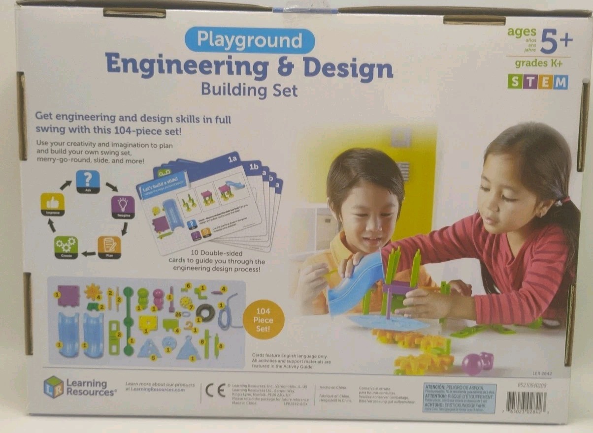 Learning Resources Playground Engineering Design Set, 104 Piece