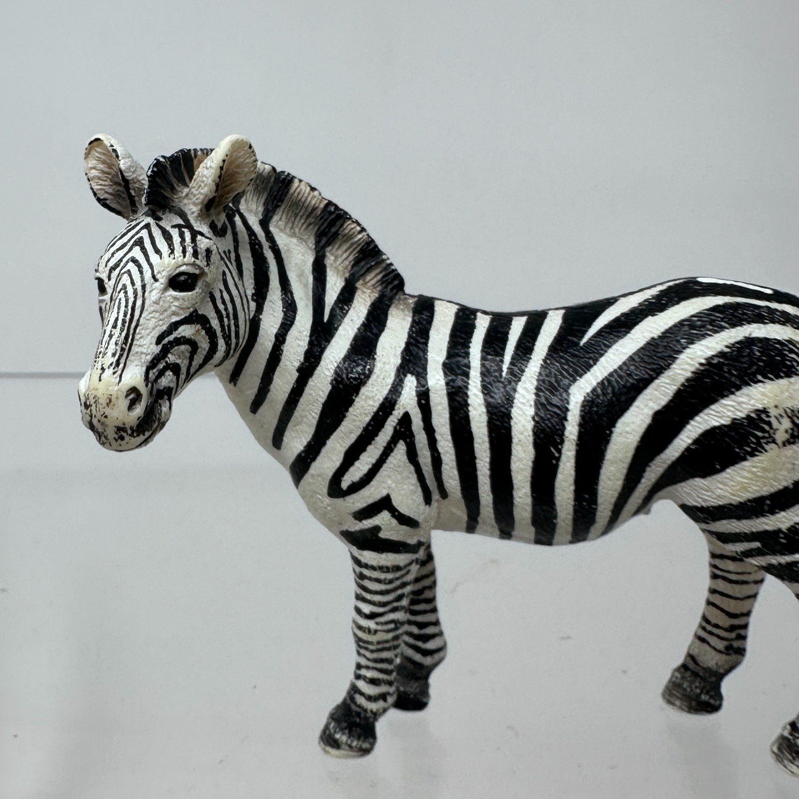 Schleich Zebra Figure Black White Horse Wildlife Zoo Animal Figurine 4″ 2008
