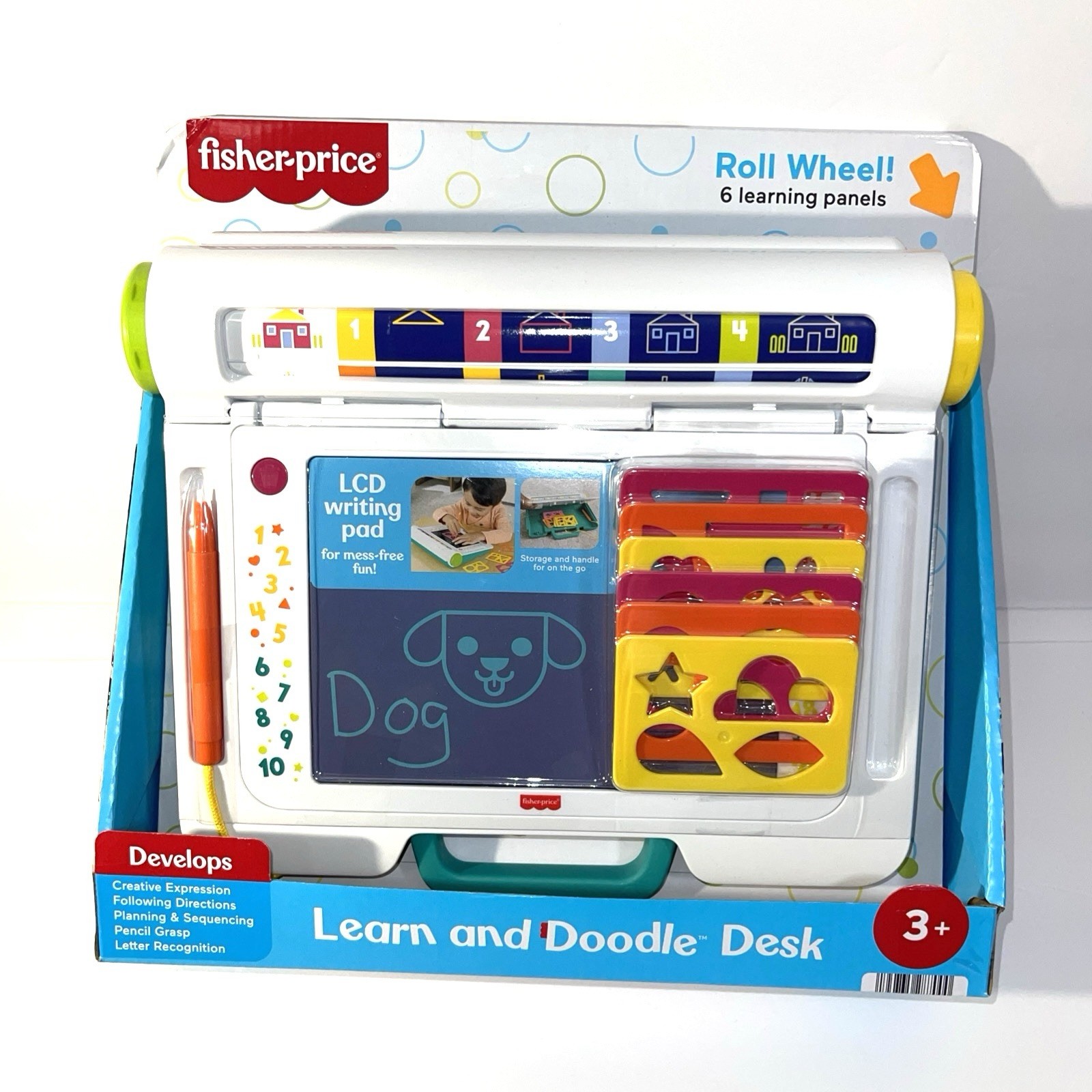 Fisher Price Learn & Doodle Desk Mess-Free Writing Drawing Tablet LCD NEW 3+