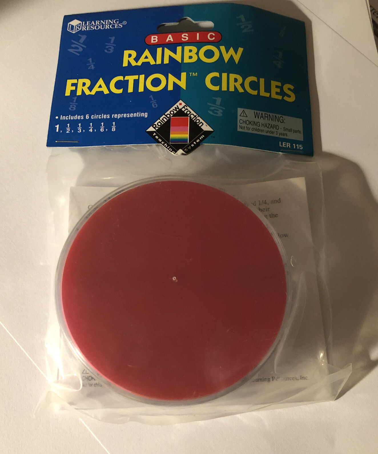 ~new In Package~Learning Resources – Basic Rainbow Fraction Circles LER 115