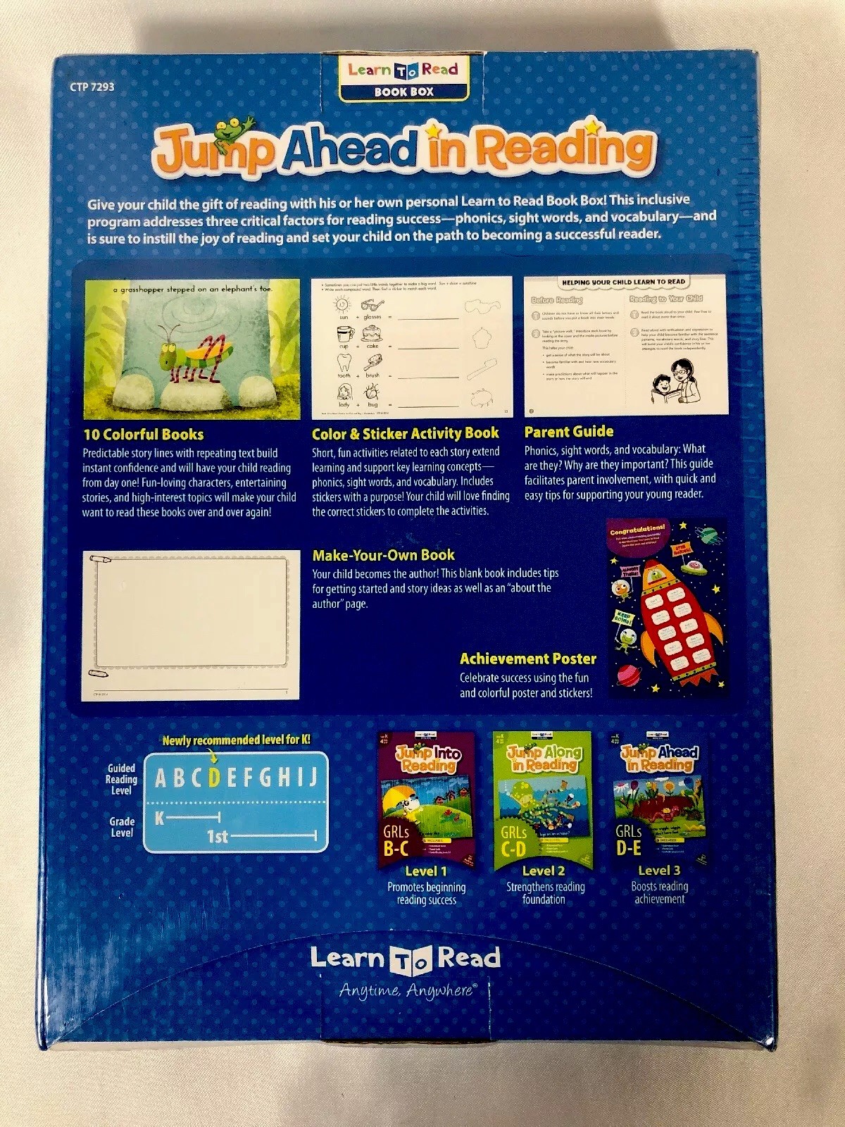 Learn To Read Book Box Jump Ahead In Reading Grade K Level 3 New In Sealed Box