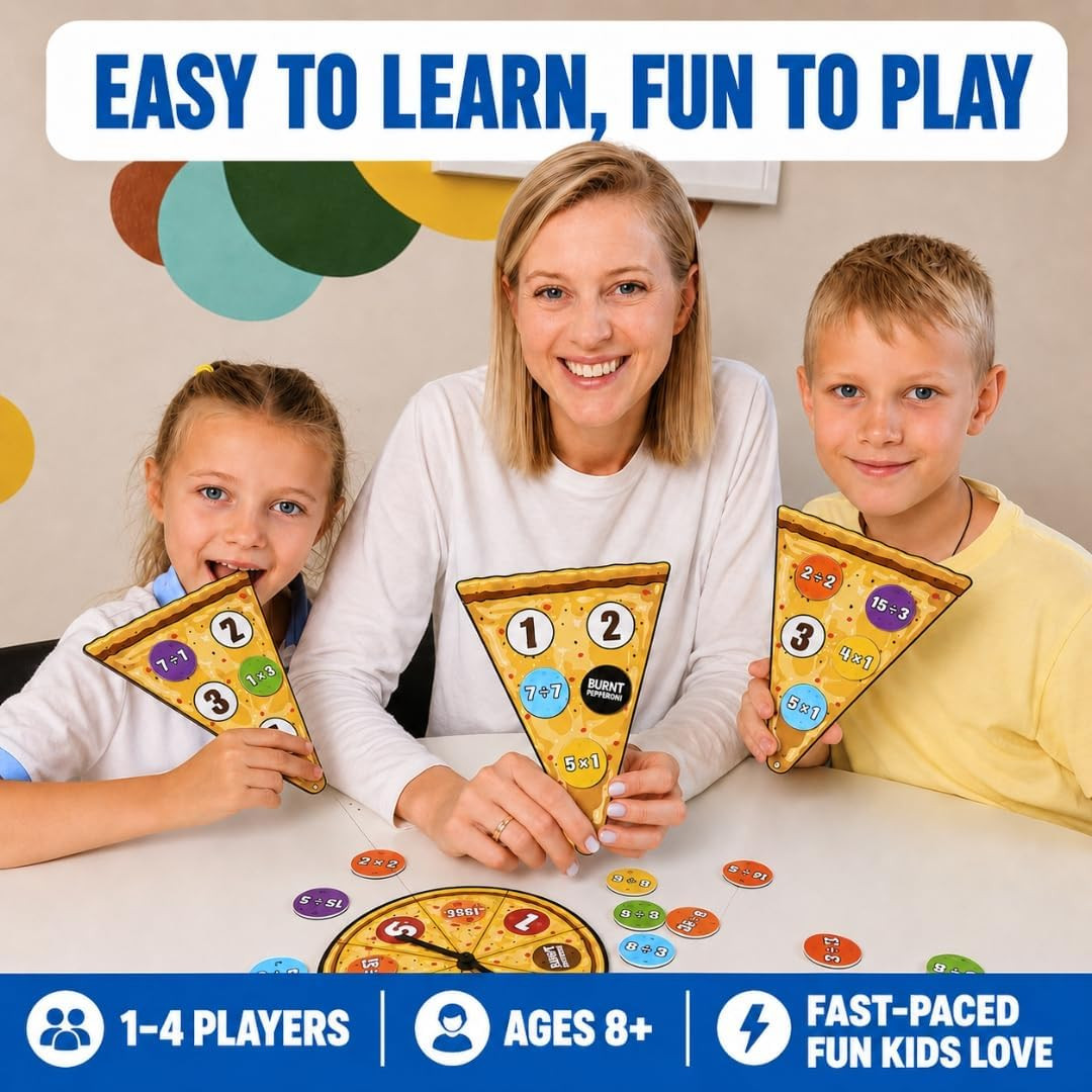 Matheroni Pepperoni Math Games for Kids 8-12, Division & Multiplication Game, Ed