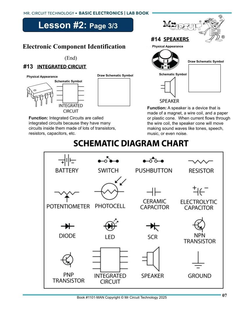 1101 Mr Circuit Home School Electronics Book and Lab for Beginners