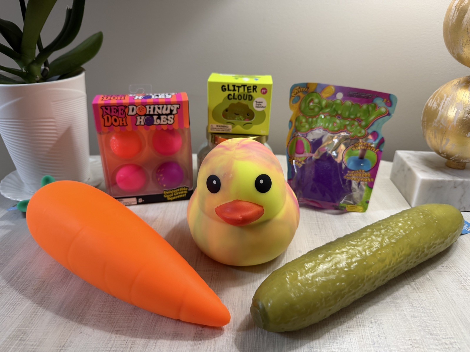 Lot of Viral Squishy items! Nee Doh, Carrot, Duck, Pickle & More!🔥 New! Yes!