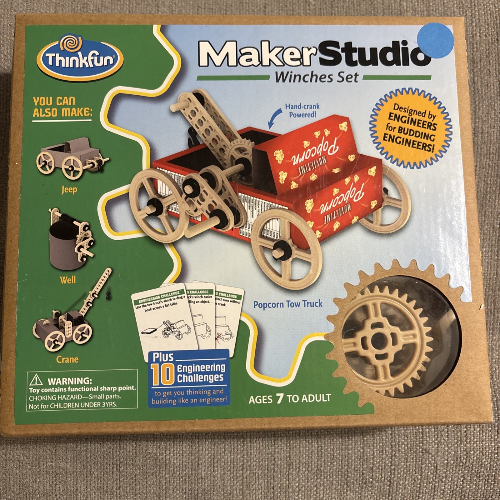 ThinkFun Maker Studio Winches Building Set NEW