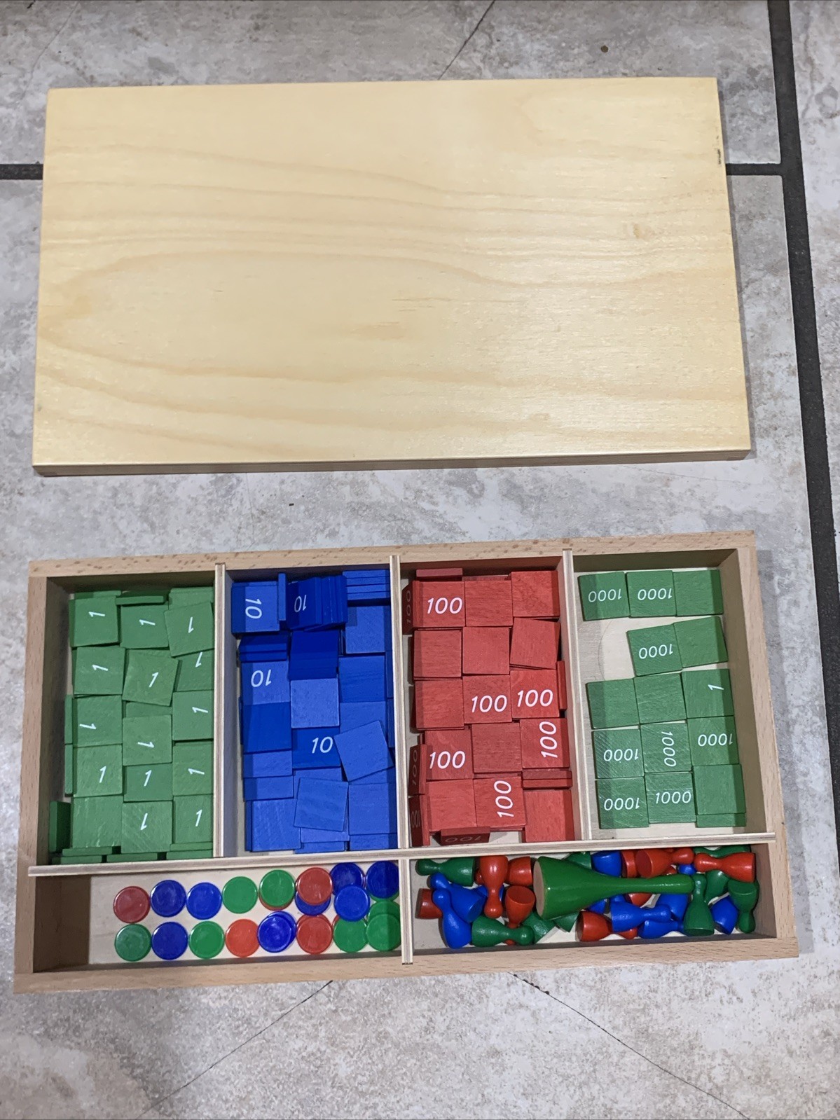 Montessori Nienhuis Stamp Game Math Add/Subtract Multiply/Devision New