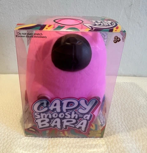 Capy Smoosh-a Bara Pink Jumbo Capybara Squeeze Squish New In Box Viral