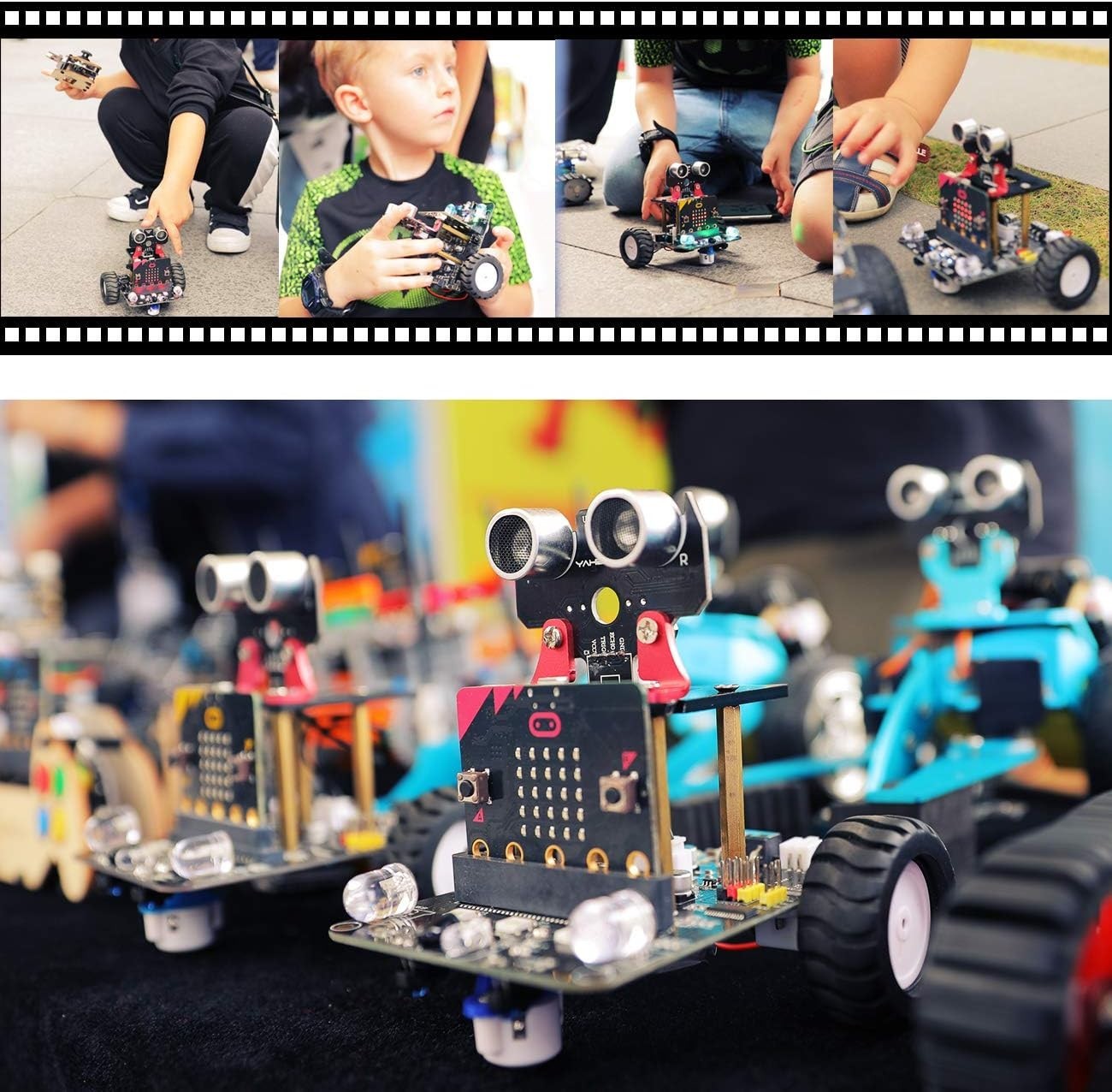 Yahboom Micro:bit STEM Robot Car Kit for Kids Coding Python Robotics DIY