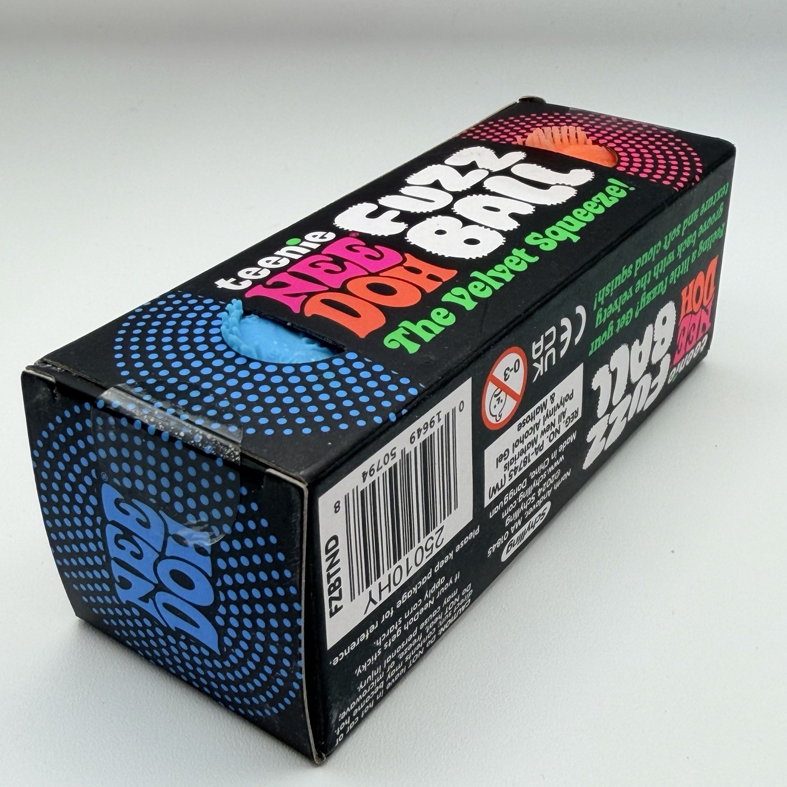 Nee Doh Teenie Fuzz Ball The Velvet Squeeze 3 Pack Multicolor Blue Pink Orange