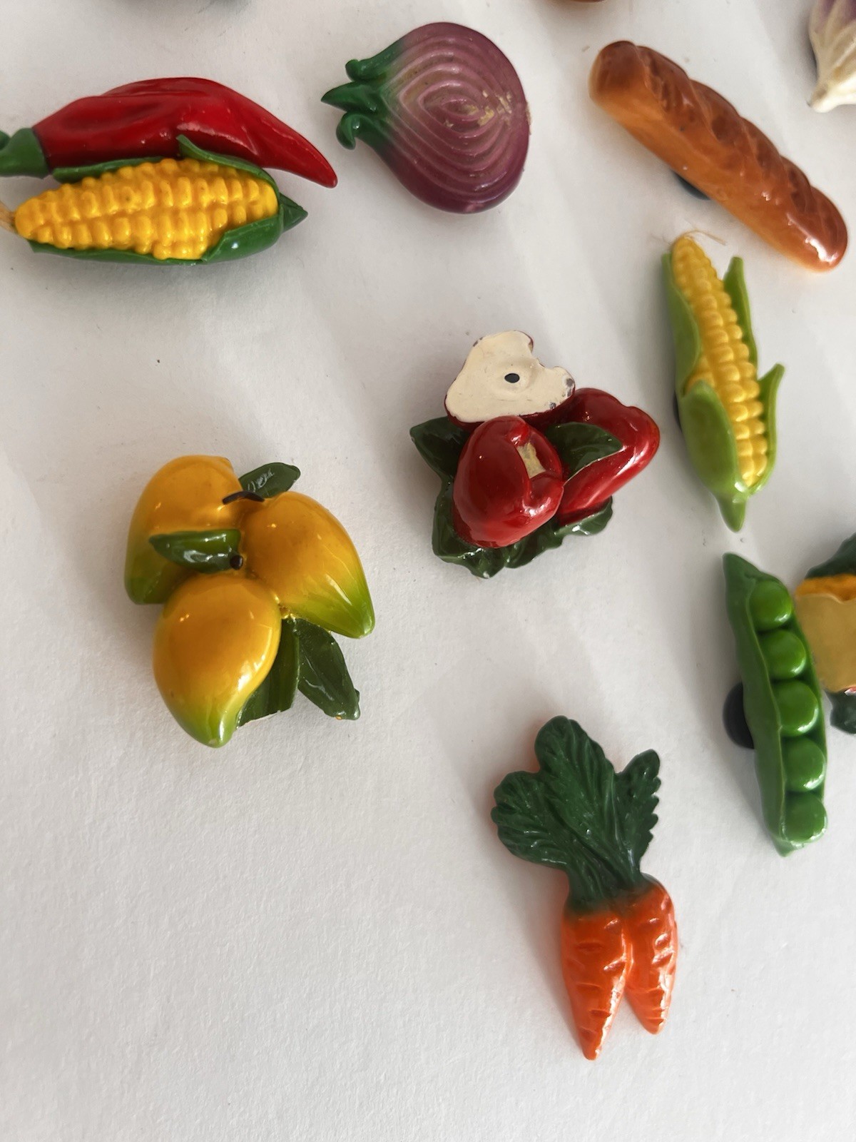 MAGNETIC Realistic Fruits, Veggies, Food Educational About 2” Set Of 19