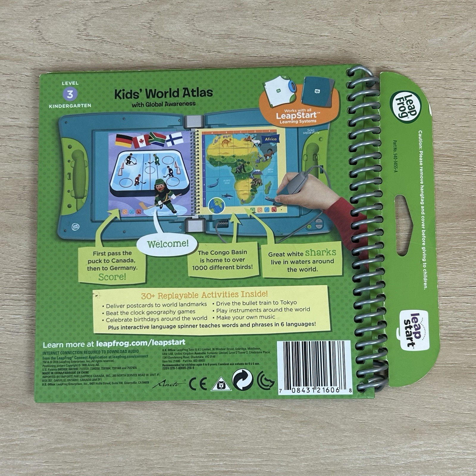 LeapStart Leap Frog Book Kids World Atlas with Global Awareness Level 3 Ages 4-6