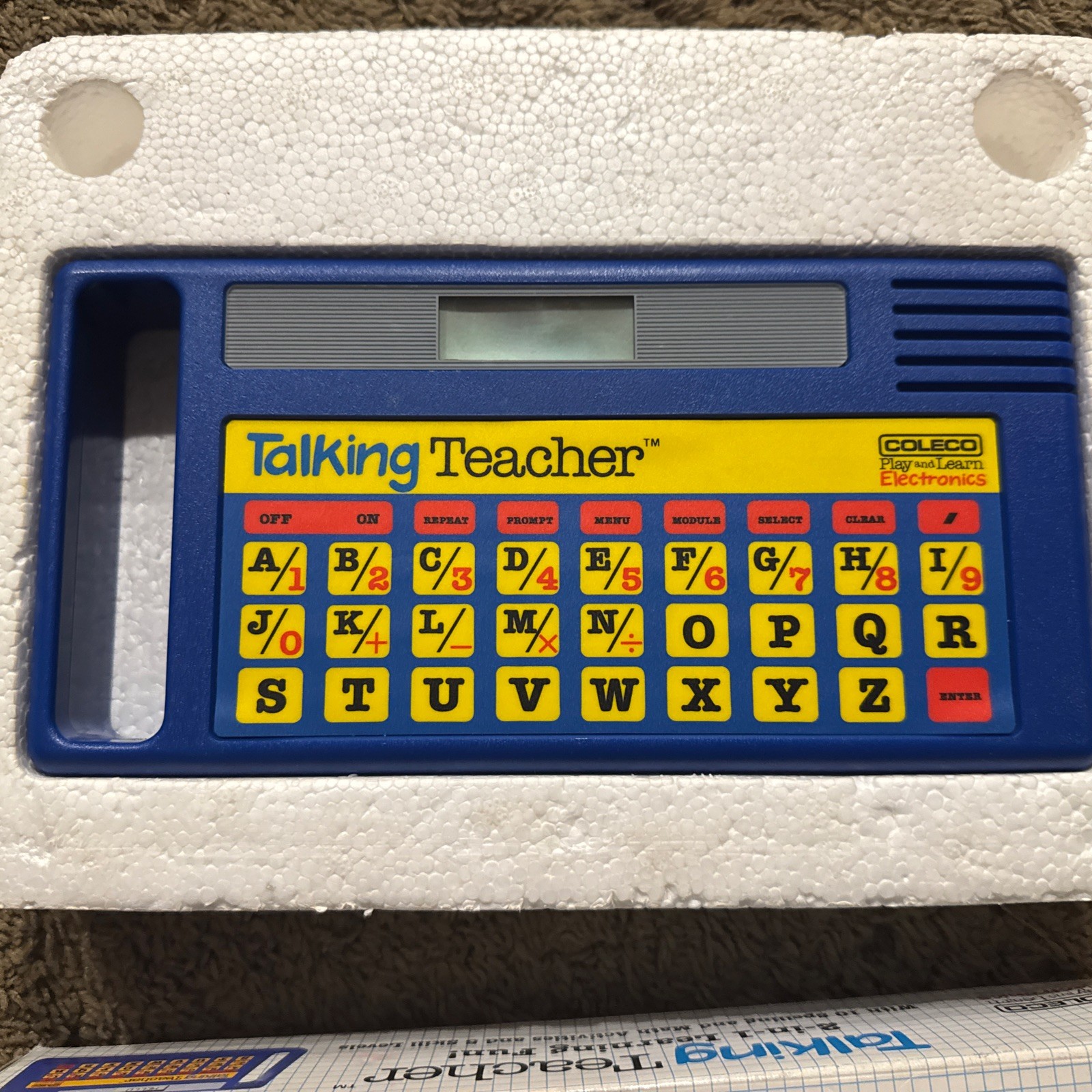 Vintage Coleco Talking Teacher Educational Toy Play & Learn Model 8100 W/ Box