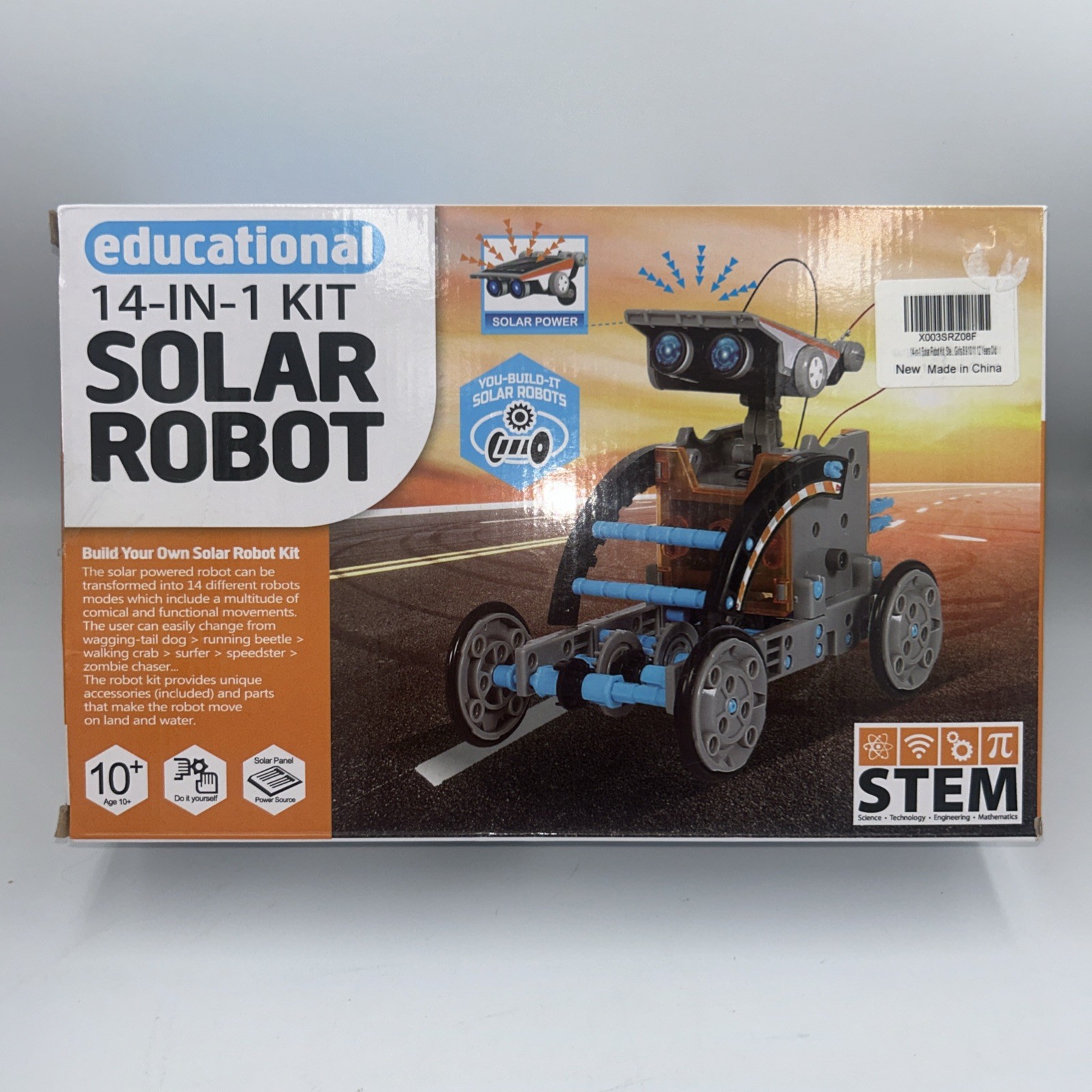 Educational Solar Robot 14-IN-1 Kit STEM Educational Ages 10+ Brand New!