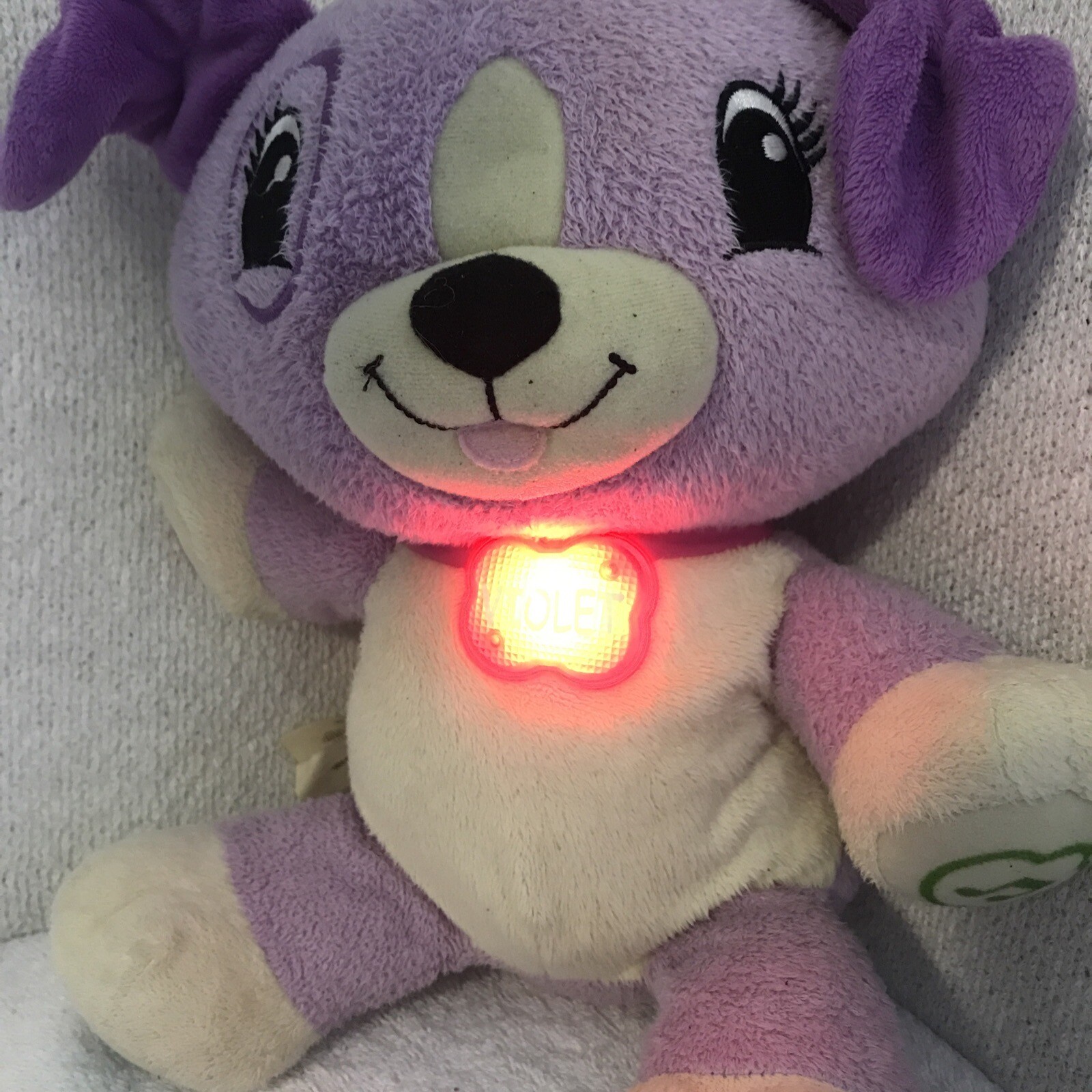 LeapFrog My Pal Violet Purple Plush Dog Talks Music Learning Interactive Toy Fun
