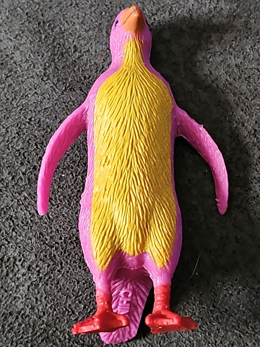 Unbranded Plastic Purple Yellow Penguin- 2.5 inches Tall