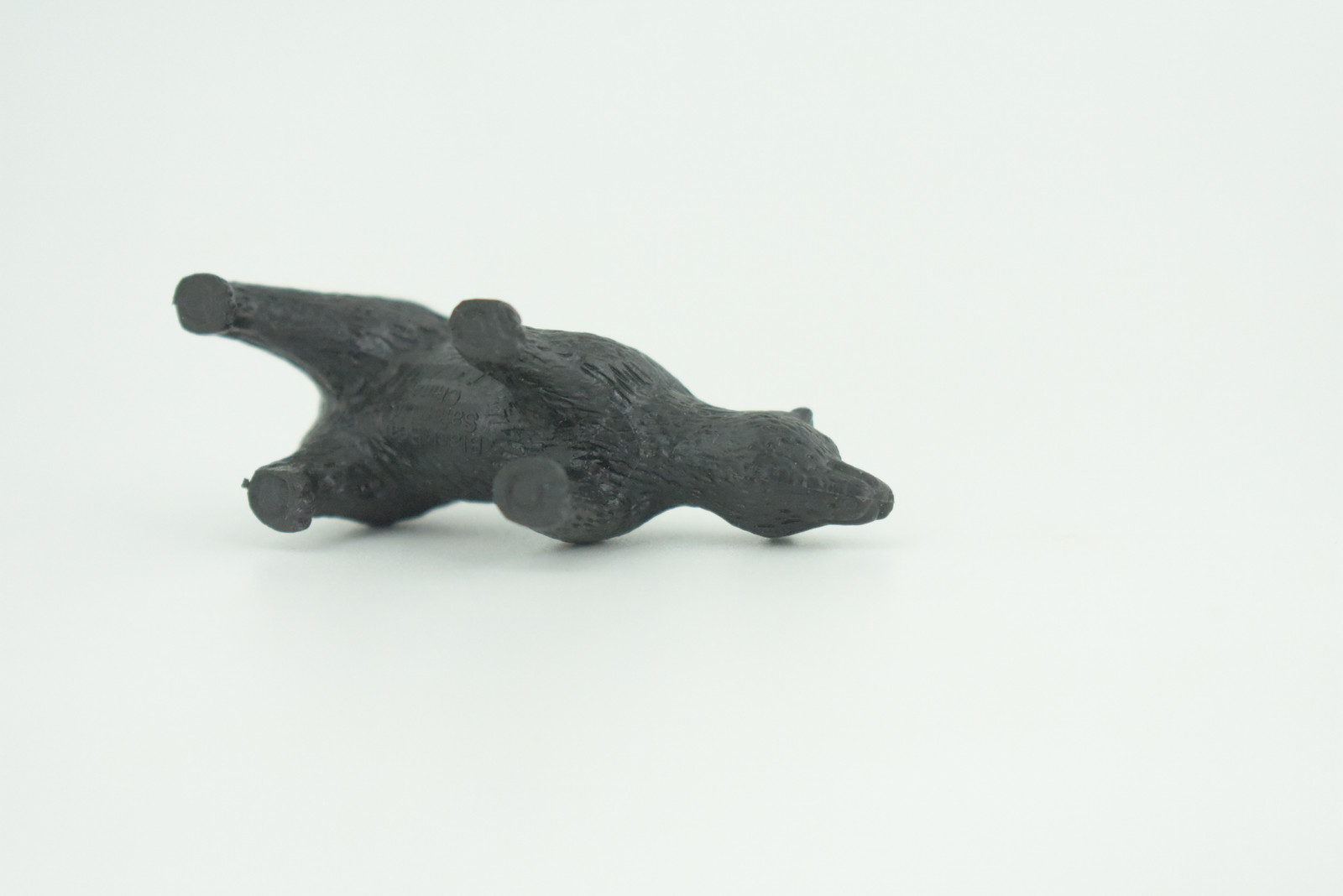 Black Bear Toy, Realistic Hand Painted Rubber Bear Model 2 1/4 Inches F3545 B17