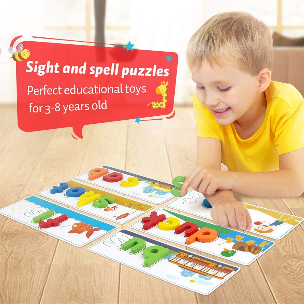 Learning Toys for 3 4 5 6 Years Old Boys and Girls – See & Spell CVC Word Bui…