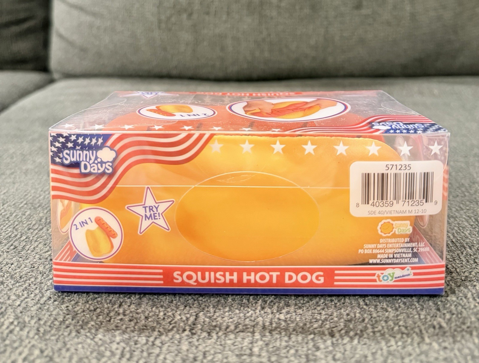 Toymendous Sunny Days Jumbo Hot Dog Squish Viral Summer Squishy Toy New 2026