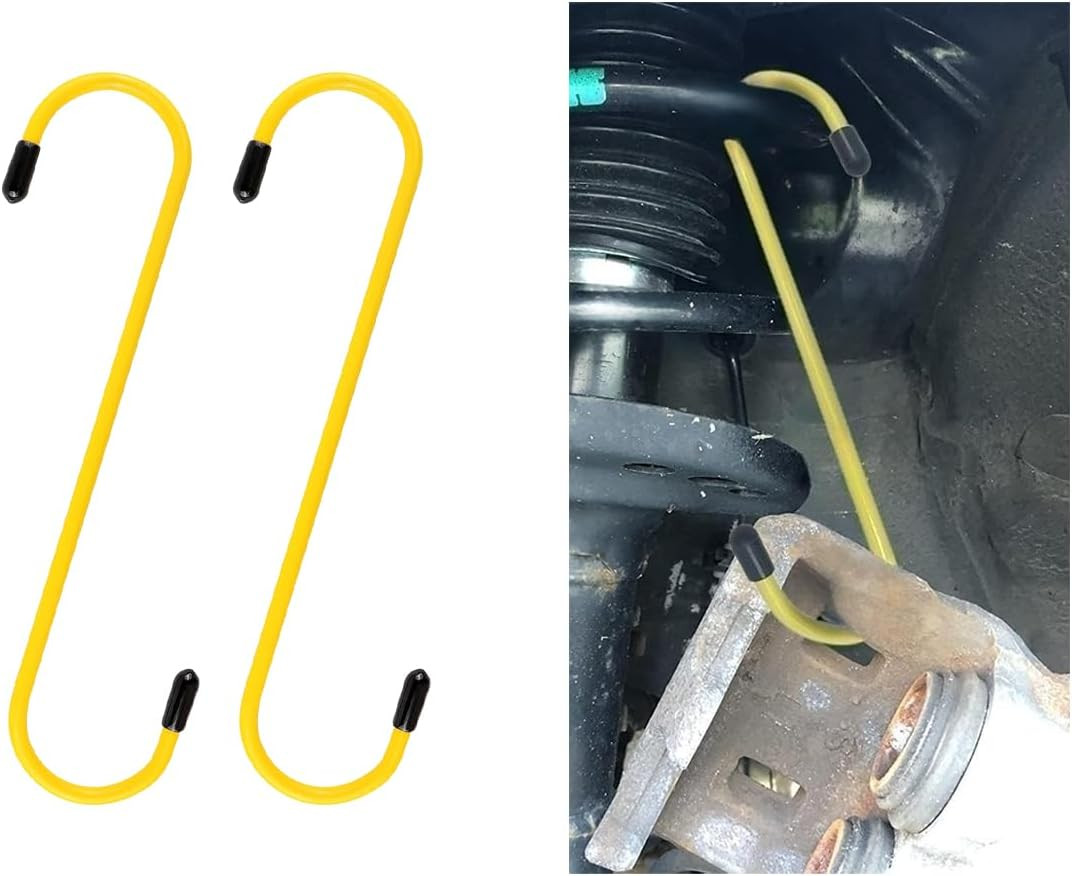 Car Brake Caliper Hooks, Auto Brake Caliper Hangers with Rubber Tips, Universal